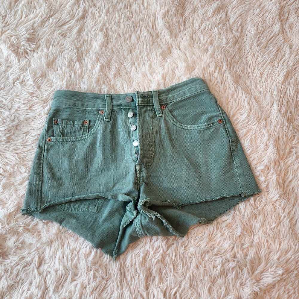 Levi's Green Jean Shorts for Women